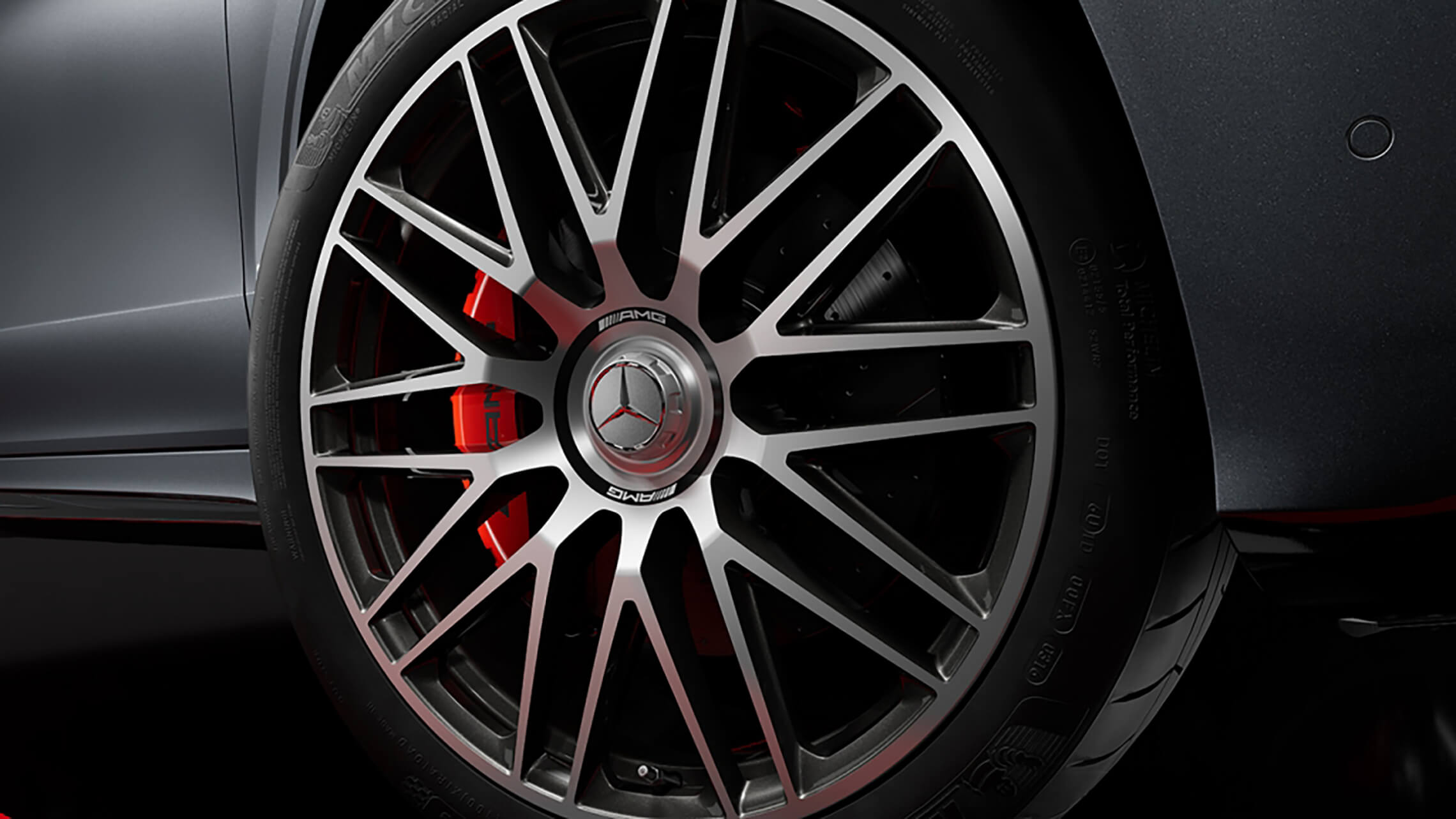 Mercedes-AMG GLS Schmiederäder und Bremssättel rot lackiert - Merbag