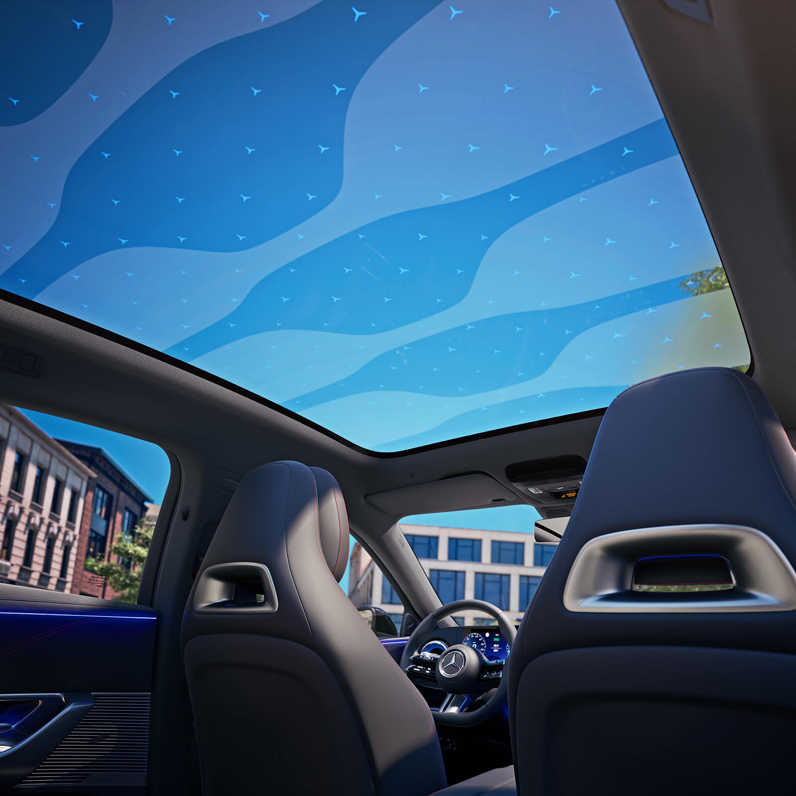Mercedes Benz C Klasse Limousine EQ Technologie SKY CONTROL Panoramadach
