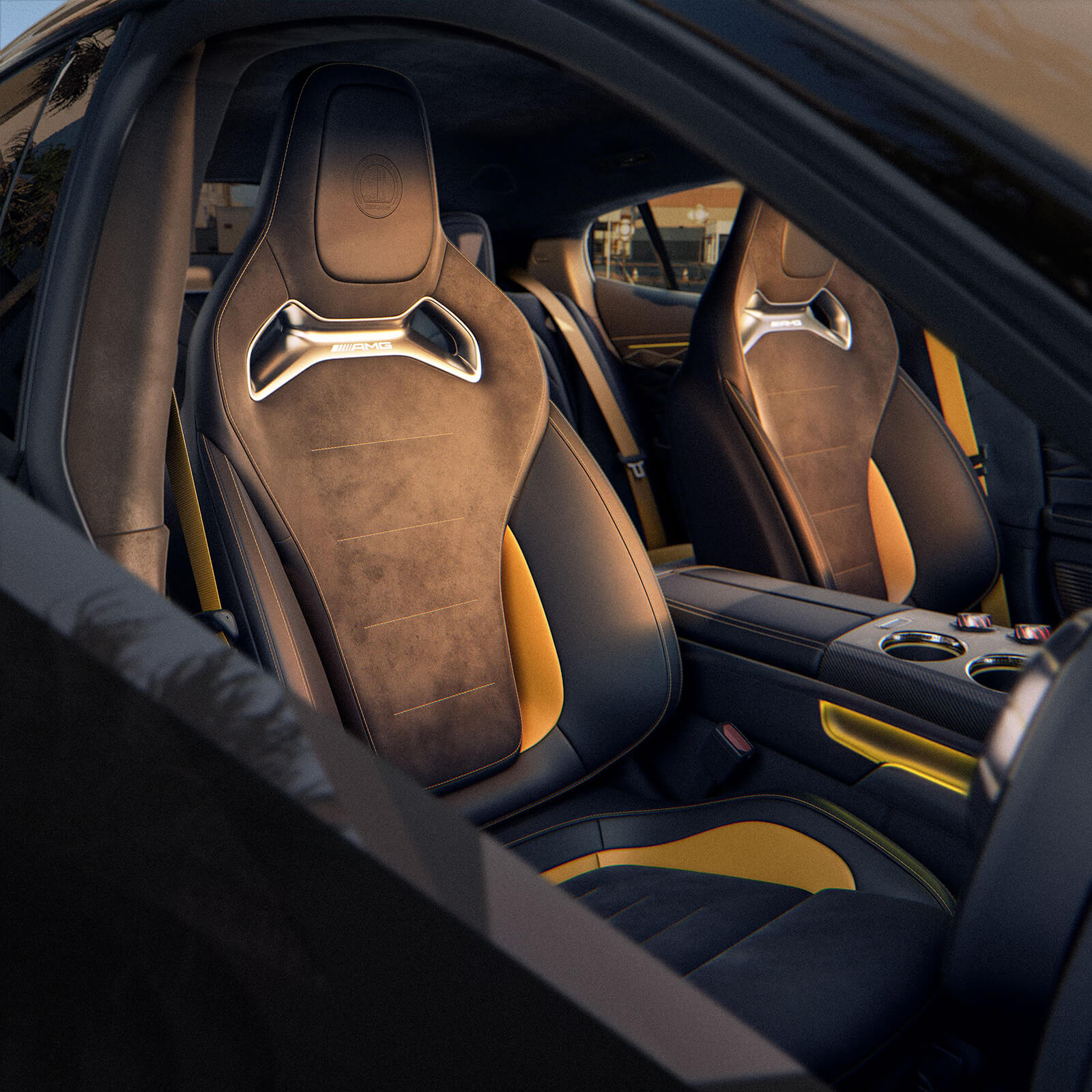 Mercedes AMG GT 4 Tuerer Coupe Interieur Design