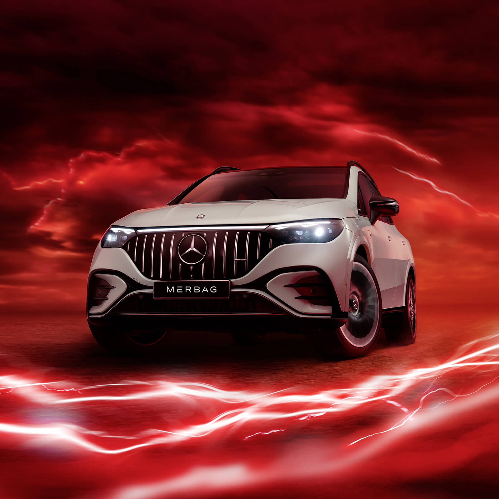 Mercedes AMG EQE AMG Spezifische Black Panel Kuehlerverkleidung