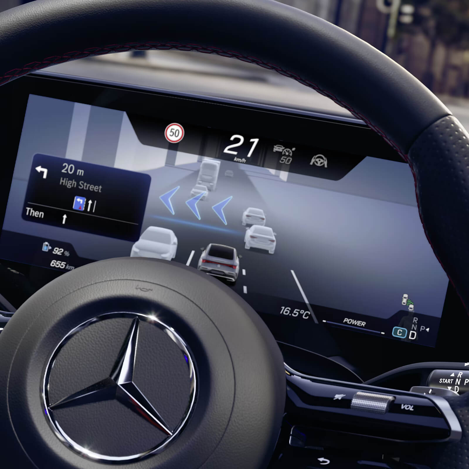 Mercedes Benz CLA Shooting Brake MBUX SURROUND NAVIGATION