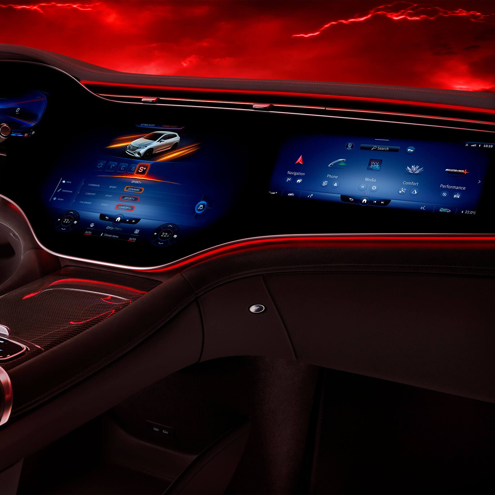Mercedes AMG EQE MBUX Hyperscreen