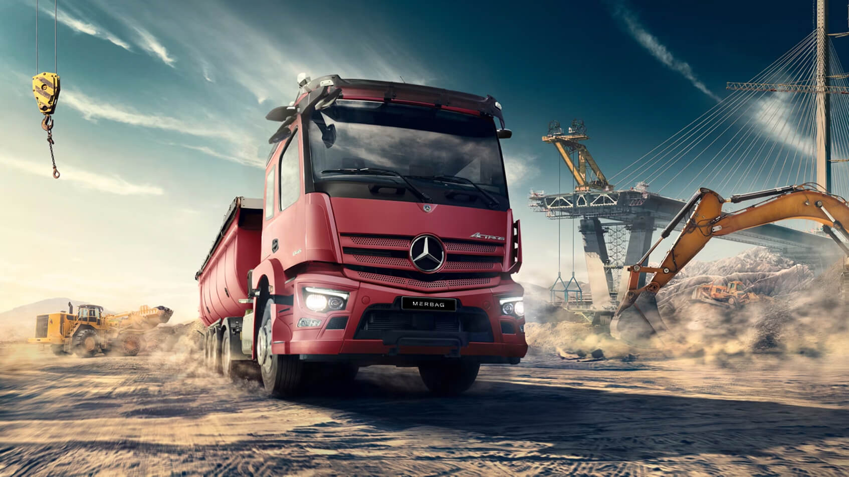 Strassenorientierter Kippsattel Actros Wirtschaftlichkeit 1694 953