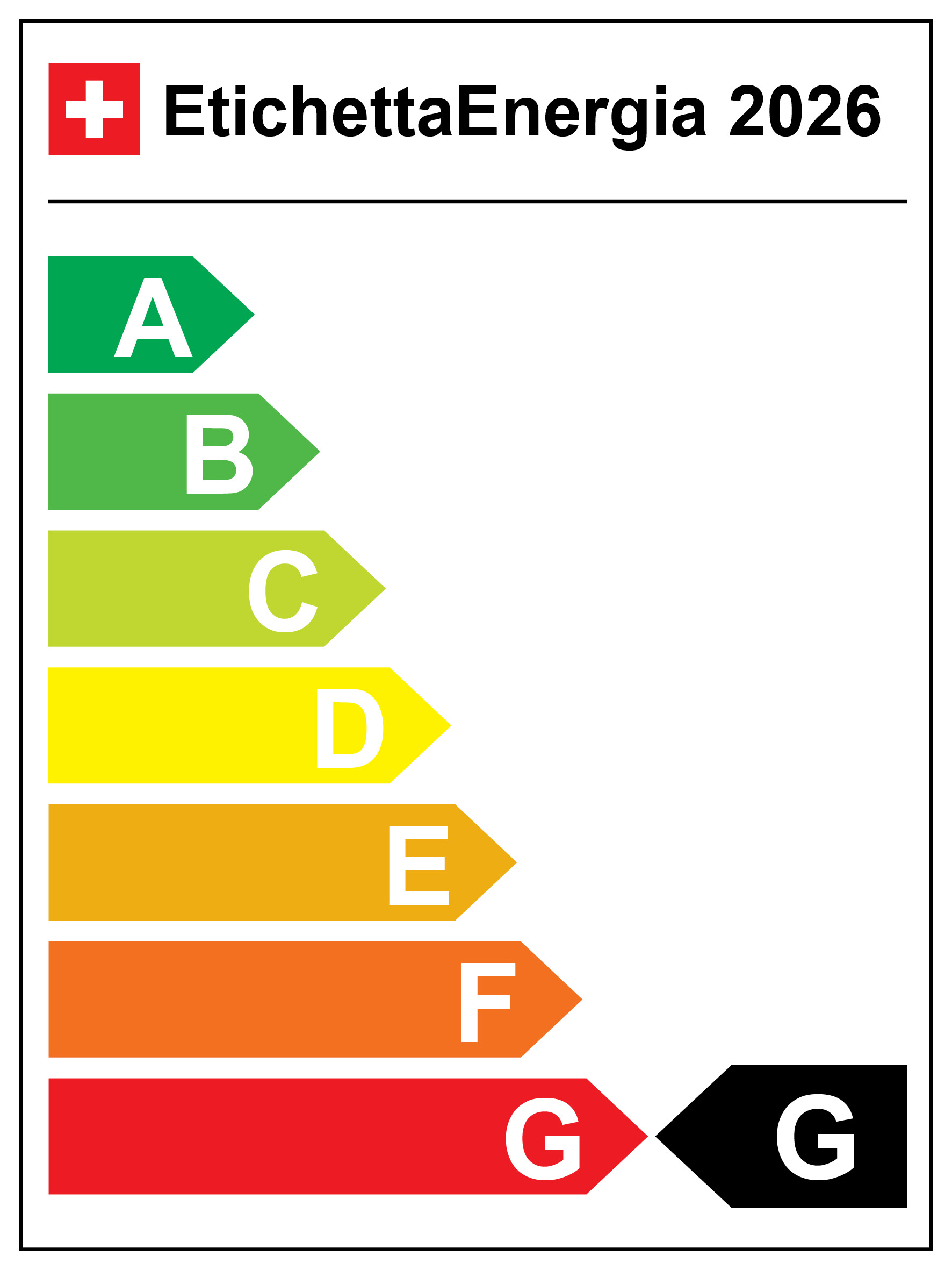 Etichetta Energia 2026 G