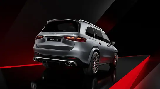 Mercedes-AMG GLS AMG Trapez-Doppelendrohrblenden - Merbag Mercedes-AMG GLS AMG Trapez-Doppelendrohrblenden - Merbag