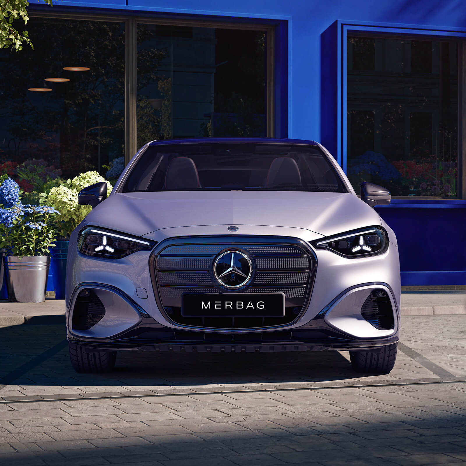 Mercedes Benz C Klasse Limousine EQ Technologie Beleuchtetes Frontdesign