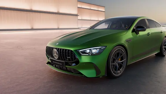 Mercedes AMG GT 63 S 4MATIC+ 4 Tuerer Coupe AMG-spezifische Front - Merbag Mercedes AMG GT 63 S 4MATIC+ 4 Tuerer Coupe AMG-spezifische Front - Merbag