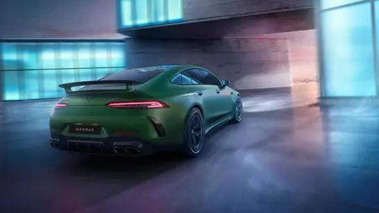 Mercedes AMG GT 63 S 4MATIC+ 4 Tuerer Coupe AMG-spezifisches Heck mit AMG Doppelendrohrblenden in S-Modell Design - Merbag Mercedes AMG GT 63 S 4MATIC+ 4 Tuerer Coupe AMG-spezifisches Heck mit AMG Doppelendrohrblenden in S-Modell Design - Merbag