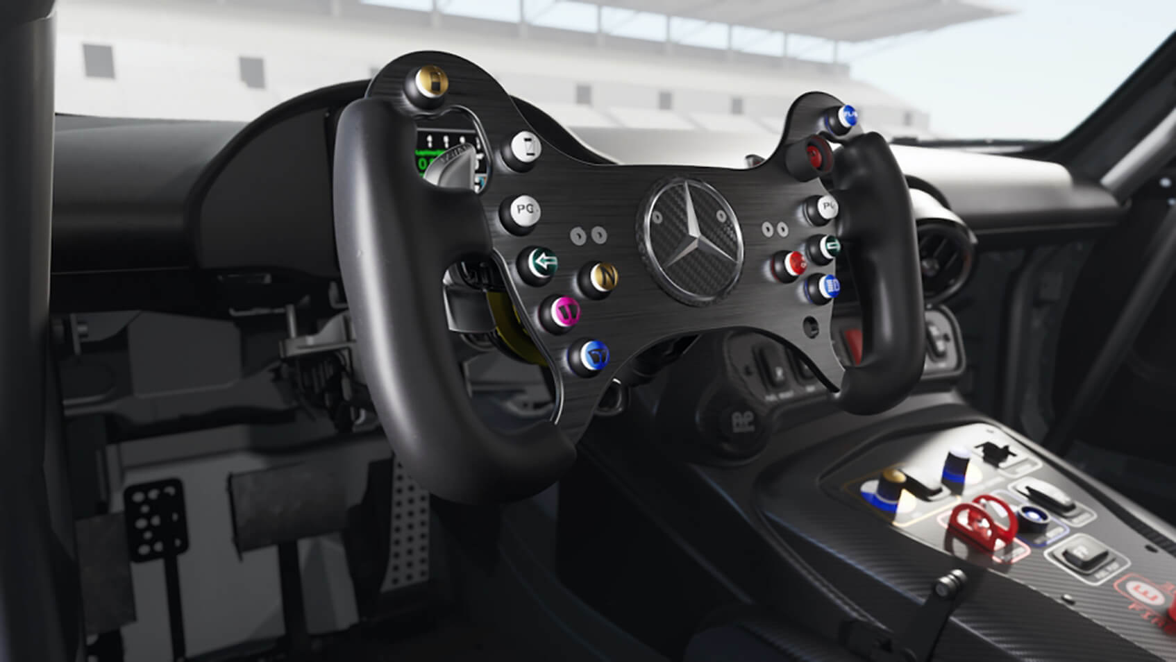 Mercedes AMG GT4 Interieur Alles Im Griff