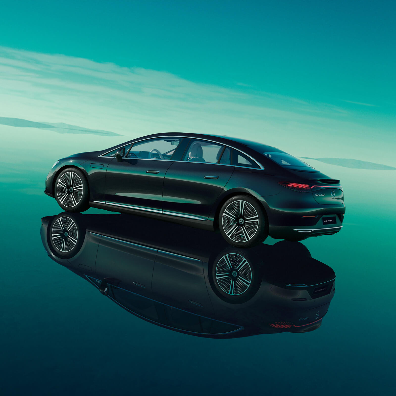 Mercedes Benz EQE Limousine Fliessendes Design Sportlichen Silhouette,