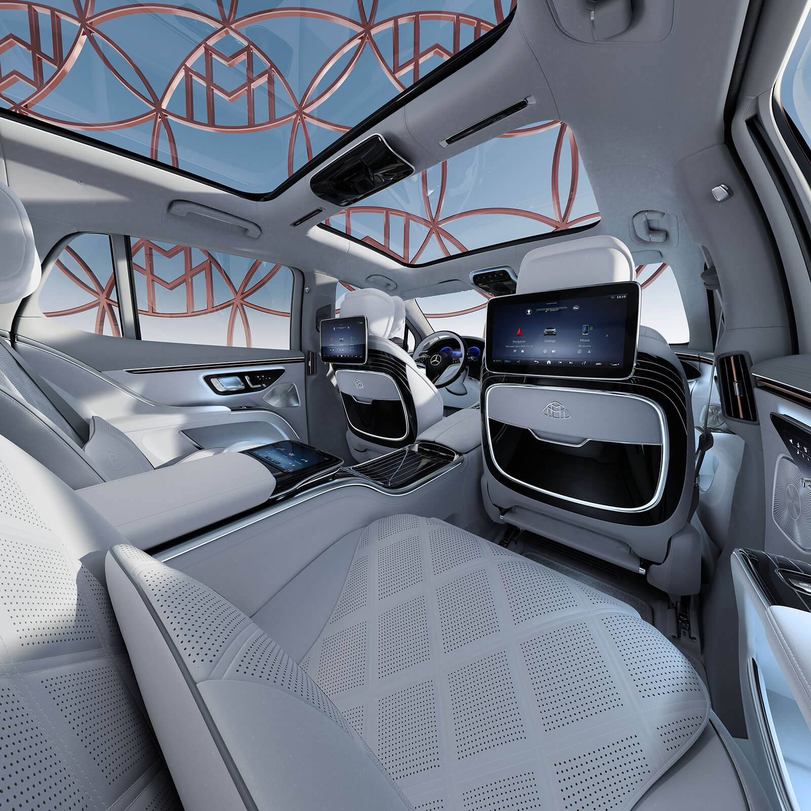 Mercedes Maybach EQS SUV Executive Sitzen Mit Maybach Spezifischer Polsterung