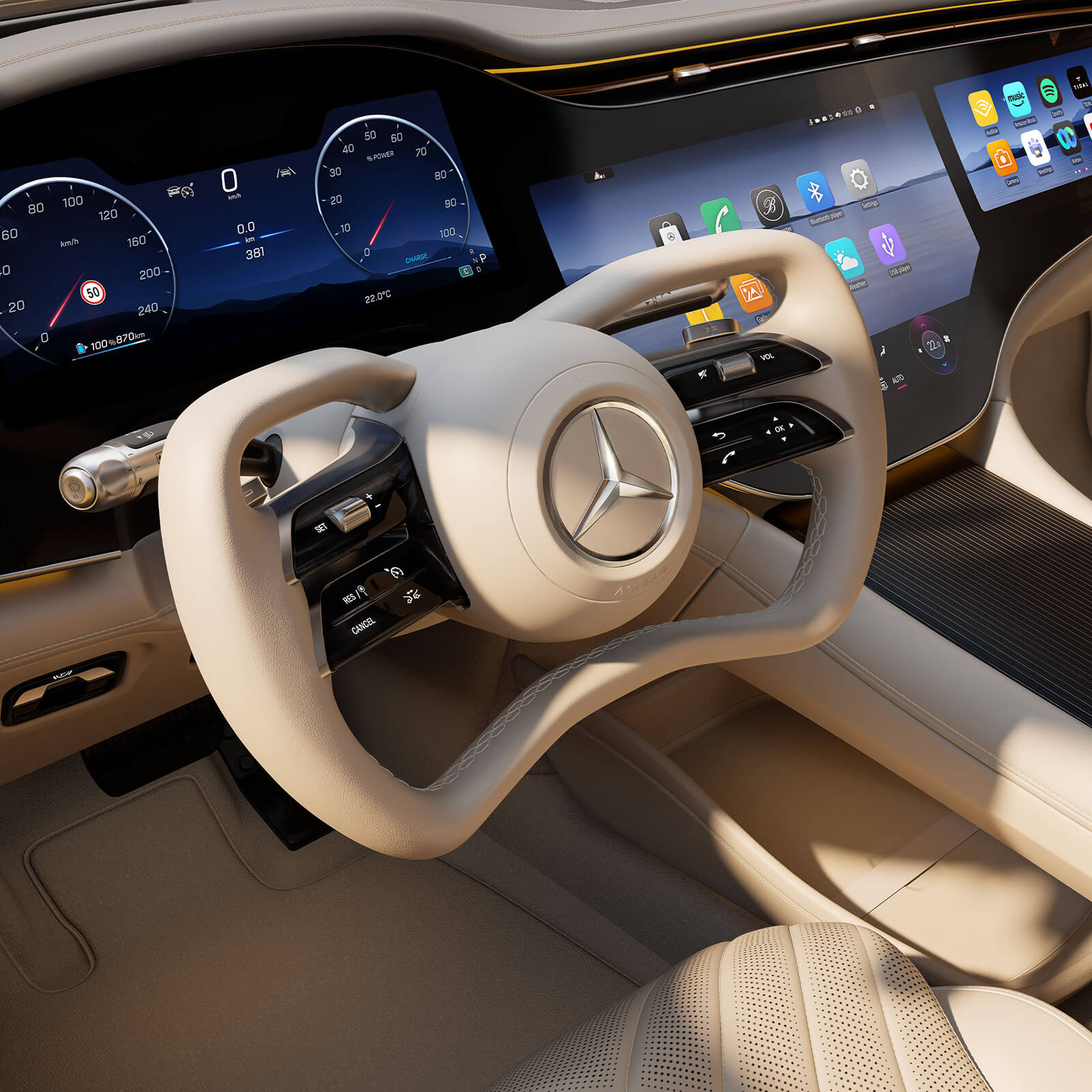 Mercedes Benz EQS Limousine Steer By Wire Technologie