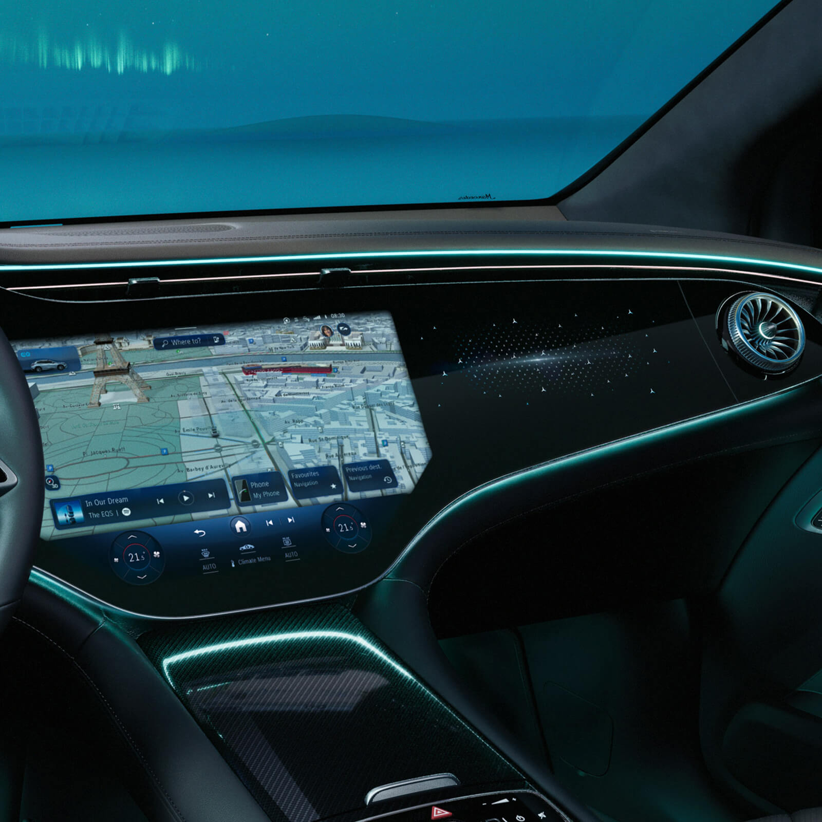 Mercedes Benz EQE SUV MBUX Hyperscreen