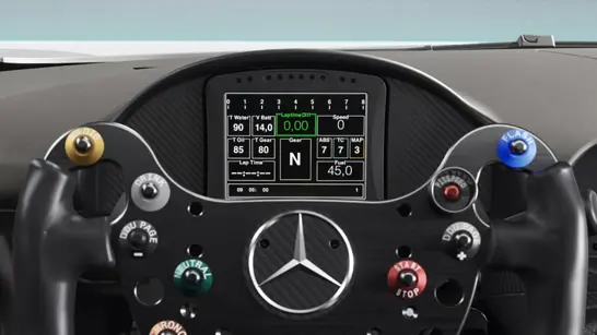 Mercedes AMG GT3 Interieur Informationszentrale DDU Mercedes AMG GT3 Interieur Informationszentrale DDU
