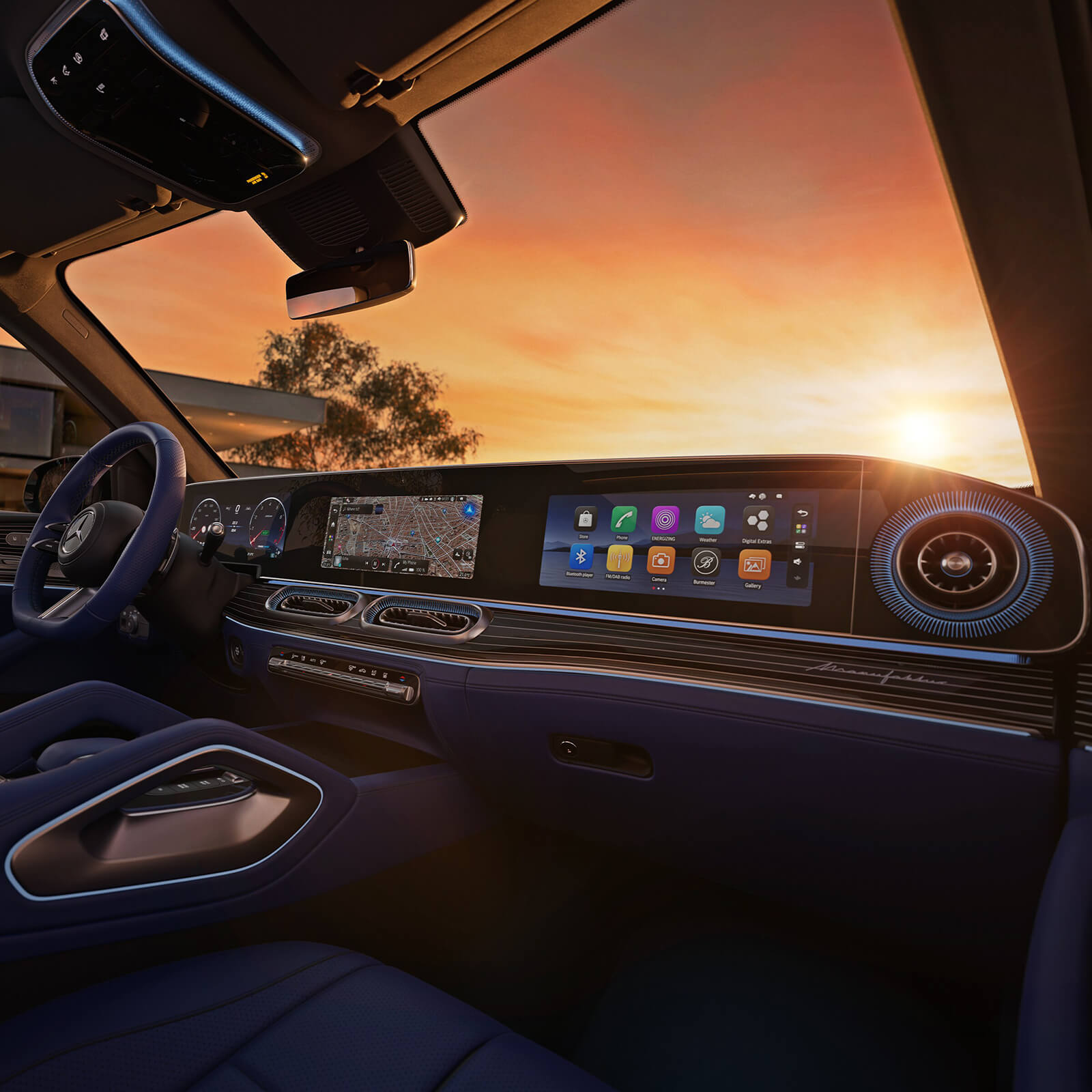 Mercedes Benz GLE SUV Armaturenbrett MBUX Superscreen