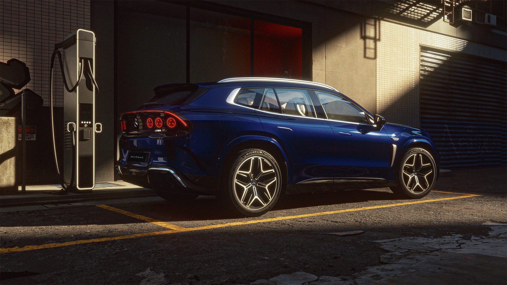 Mercedes AMG GT SUV Batterie Und Schnellladen