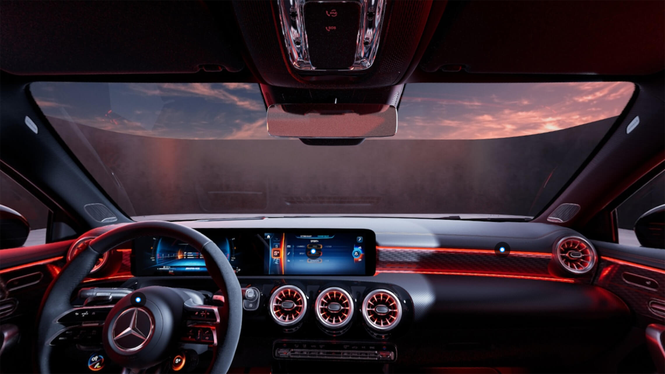 Mercedes-AMG A-Klasse Kompaktlimousine MBUX Infotainmentsystem - Merbag