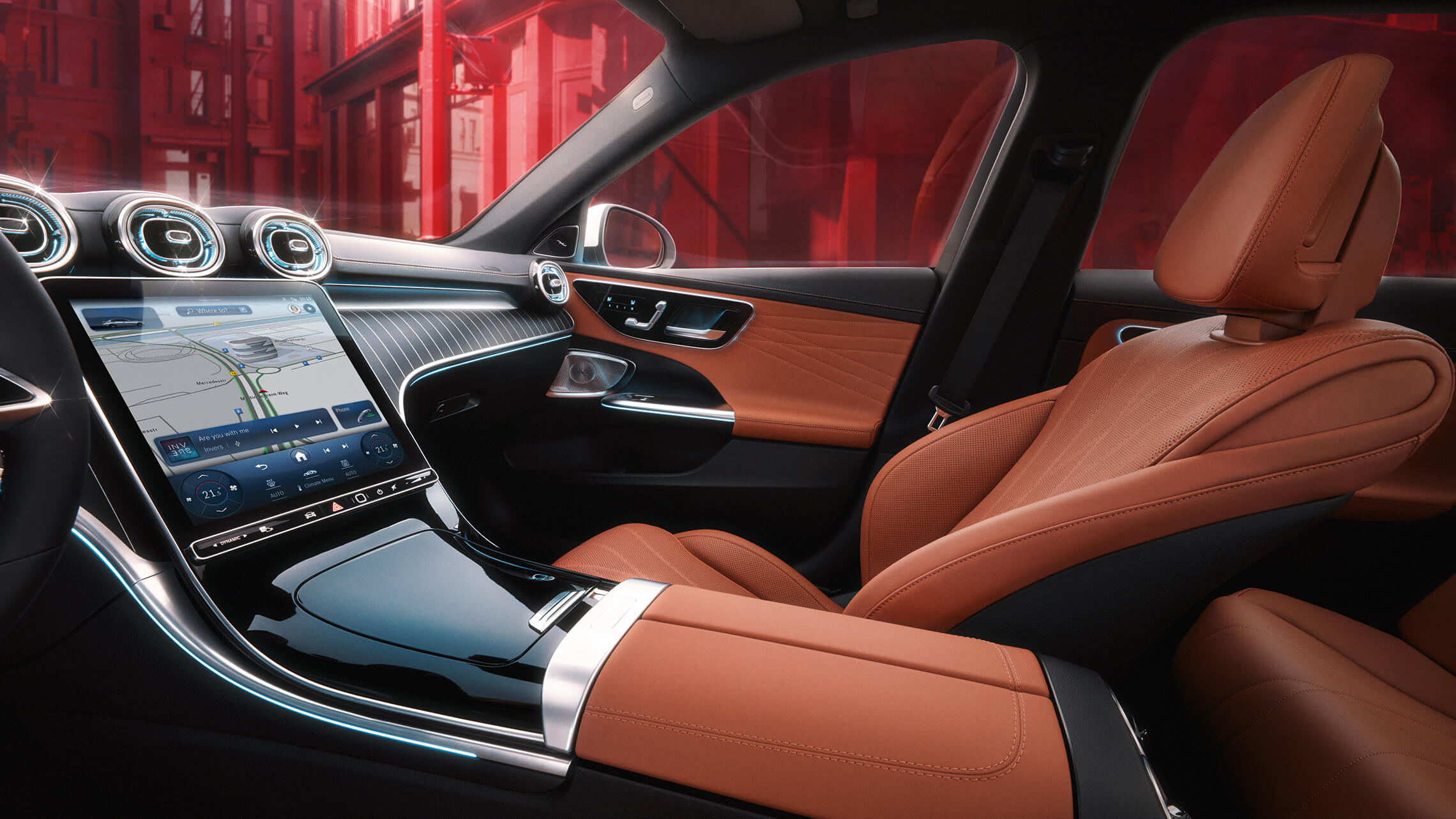 Mercedes-Benz C-Klasse Limousine vertikaler grosser Touchscreen - Merbag