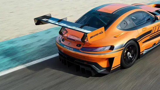 Mercedes AMG GT3 Exterieur Dominanter Fluegel Mercedes AMG GT3 Exterieur Dominanter Fluegel