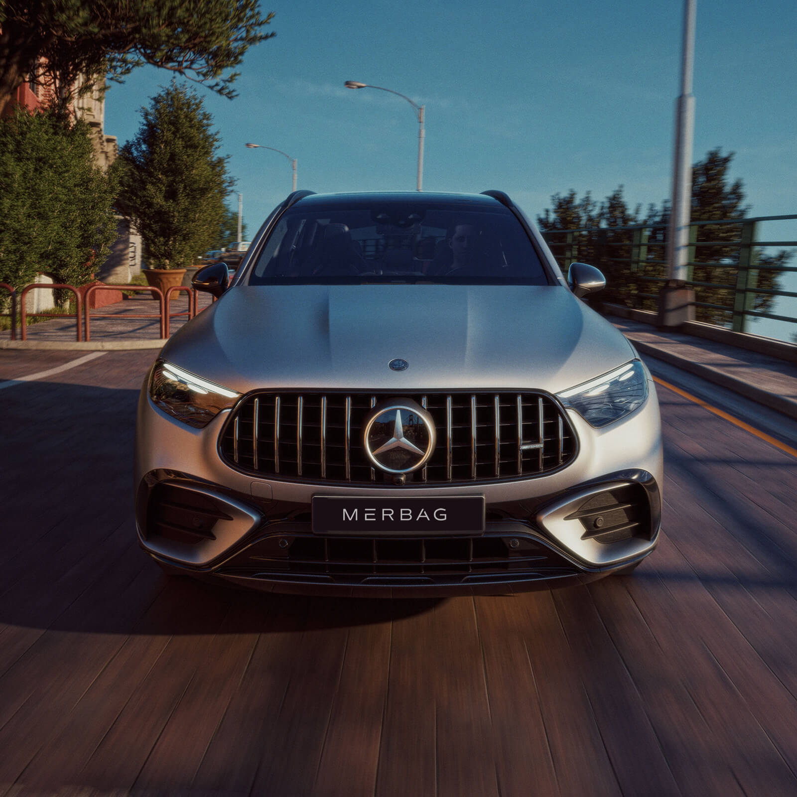 Mercedes AMG GLC SUV Grimmige AMG Spezifische Kuehlergrill
