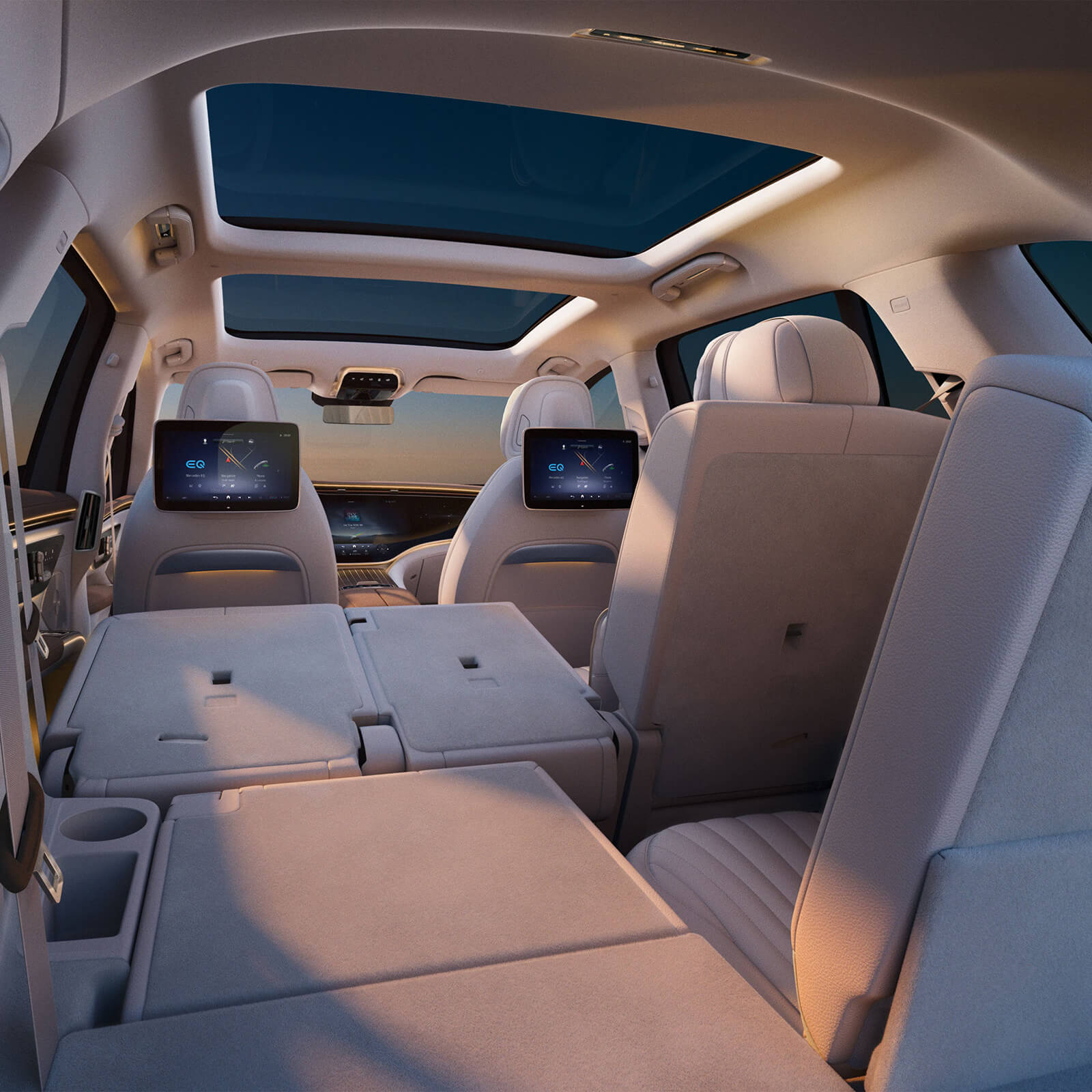 Mercedes Benz EQS SUV Dritte Sitzreihe Fuer Zwei Personen