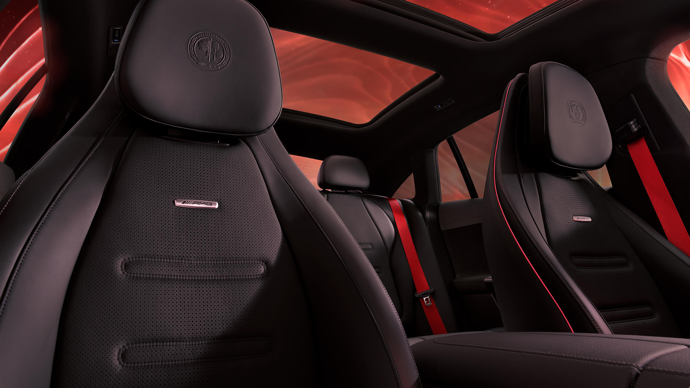 Mercedes-AMG EQE futuristischen Innenraum mit spannenden Akzenten aus dem Rennsport - Merbag